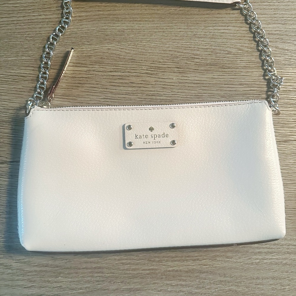 Kate Spade Byrd Wesley White Leather Shoulder Bag – Excellent Condition